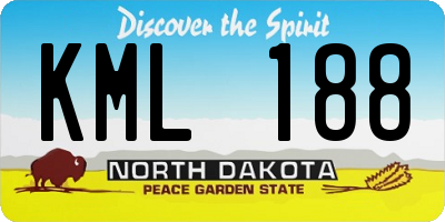 ND license plate KML188
