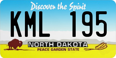 ND license plate KML195