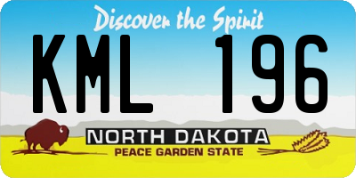 ND license plate KML196