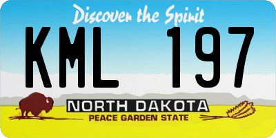 ND license plate KML197