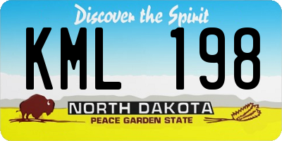 ND license plate KML198