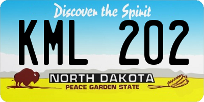 ND license plate KML202