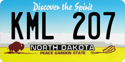 ND license plate KML207
