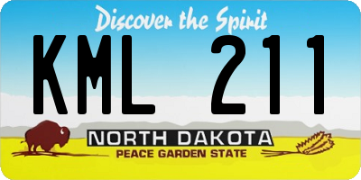 ND license plate KML211