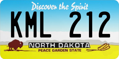 ND license plate KML212