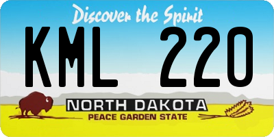 ND license plate KML220