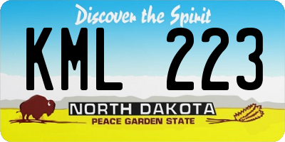 ND license plate KML223