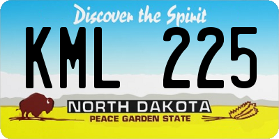 ND license plate KML225