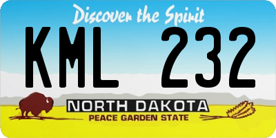 ND license plate KML232