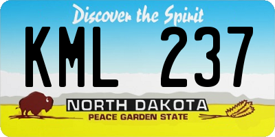ND license plate KML237