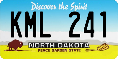ND license plate KML241