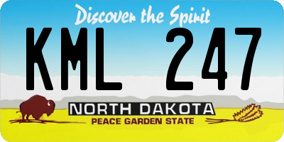 ND license plate KML247