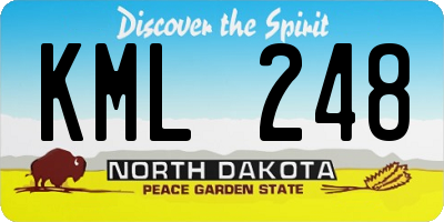 ND license plate KML248