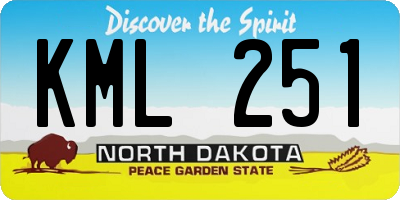 ND license plate KML251
