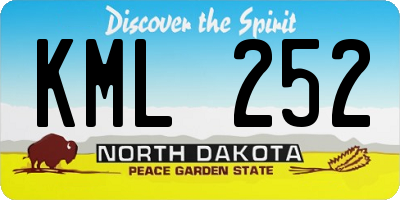 ND license plate KML252