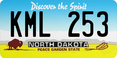 ND license plate KML253