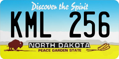 ND license plate KML256
