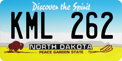 ND license plate KML262