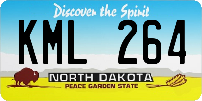 ND license plate KML264