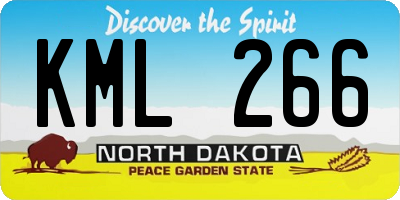 ND license plate KML266