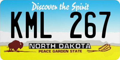 ND license plate KML267