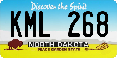 ND license plate KML268