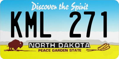 ND license plate KML271