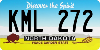 ND license plate KML272
