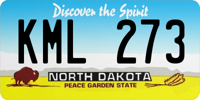 ND license plate KML273