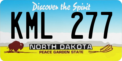ND license plate KML277