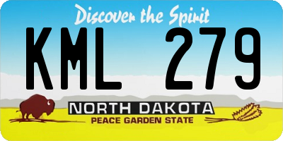 ND license plate KML279
