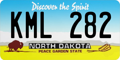 ND license plate KML282