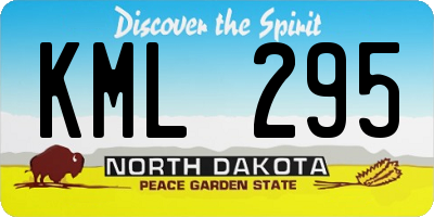 ND license plate KML295