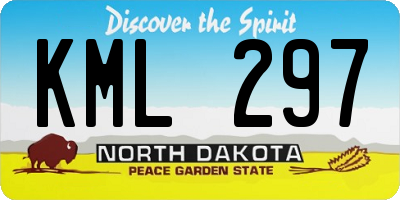 ND license plate KML297