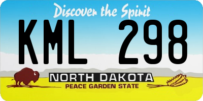 ND license plate KML298