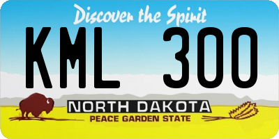ND license plate KML300
