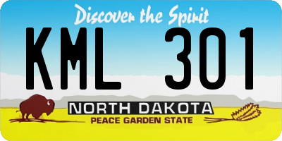 ND license plate KML301
