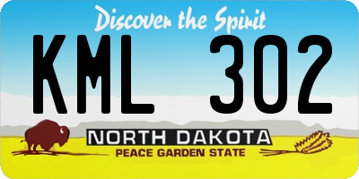 ND license plate KML302