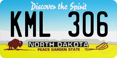 ND license plate KML306