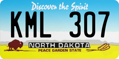 ND license plate KML307