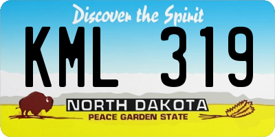 ND license plate KML319