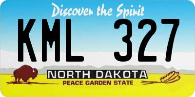 ND license plate KML327