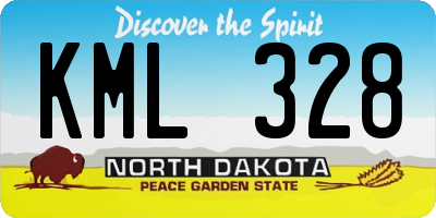ND license plate KML328