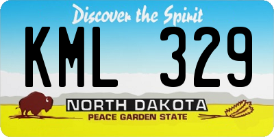 ND license plate KML329