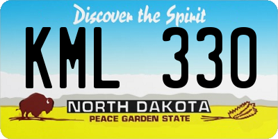 ND license plate KML330