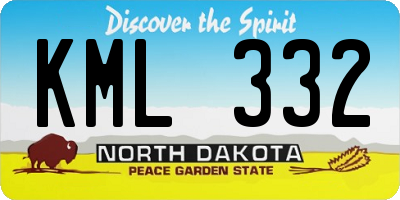ND license plate KML332