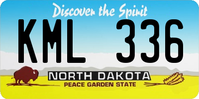 ND license plate KML336