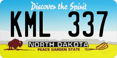 ND license plate KML337