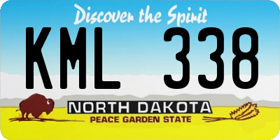 ND license plate KML338