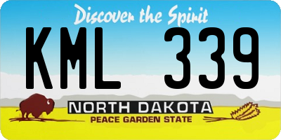 ND license plate KML339